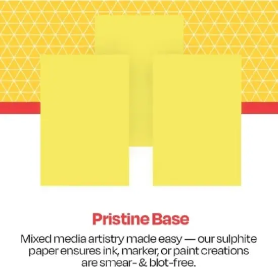 School Smart Folding Bristol Board, 12 x 18 Inches, Canary, Pack of 100 image {1}