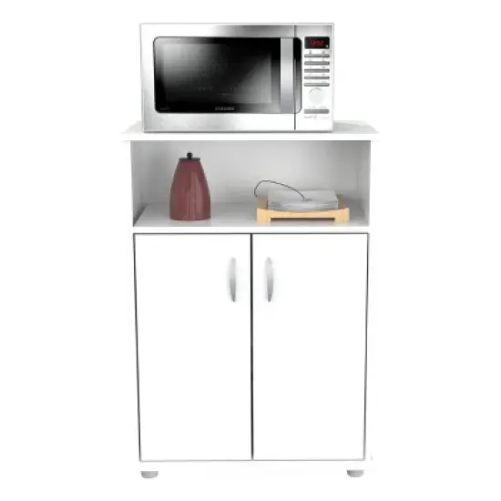 4 Shelves Kitchen Storage Cabinet White - Inval image {3}