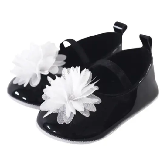 Little Treasure Baby Girl Cotton Bodysuit, Pant and Shoe 3pc Set, White Flower Necklace image {1}