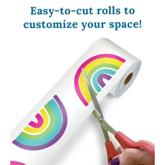 Carson Dellosa Education 65' Rainbows Rolled Straight Bulletin Board Borders (1 roll) image {3}