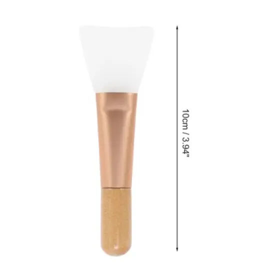 Unique Bargains Wooden Handle Facial Mask Brush Yellow 1 Pc image {3}