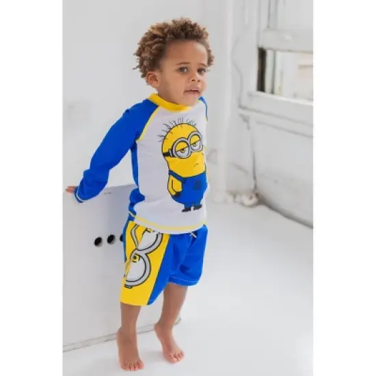 Despicable Me Minions Rash Guard and Swim Trunks Toddler image {1}