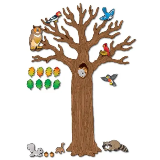 Carson Dellosa Education Big Tree with Animals Bulletin Board Set image {1}