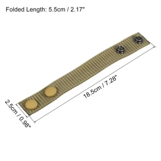 Unique Bargains Belt Keeper Nylon Webbing Loop Holder with Double Snaps for Belt Security Fixing image {1}