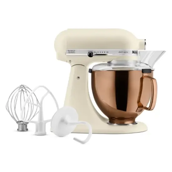 KitchenAid 5qt 10-Speed Stand Mixer with Copper Bowl Fresh Linen - Hearth & Hand&trade; with Magnolia: Metal, 325W, 22.8 lbs image {1}