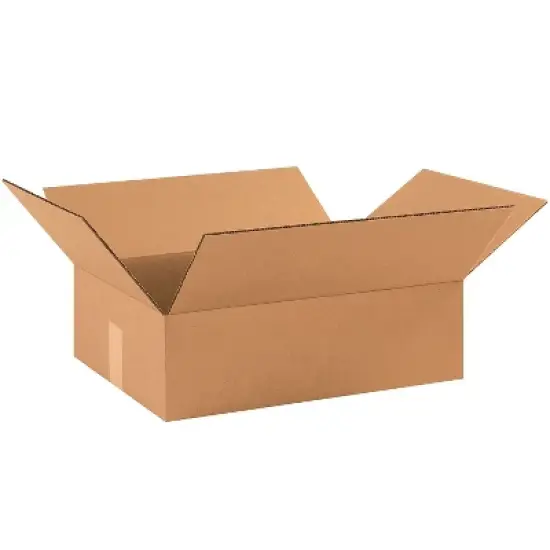 Box Partners Flat Corrugated Boxes 17 1/2" x 12" x 3" Kraft 25/Bundle 17123 image {4}