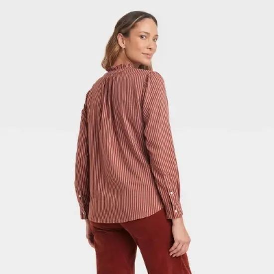 Women's Balloon Sleeve High Neck Shirt - Knox Rose&trade; image {1}