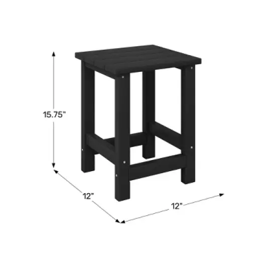 WestinTrends Malibu Kids Outdoor Patio Furniture HDPE Adirondack Square Side Table image {2}