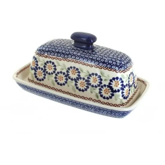 Blue Rose Polish Pottery M074 Manufaktura Butter DIsh image {14}