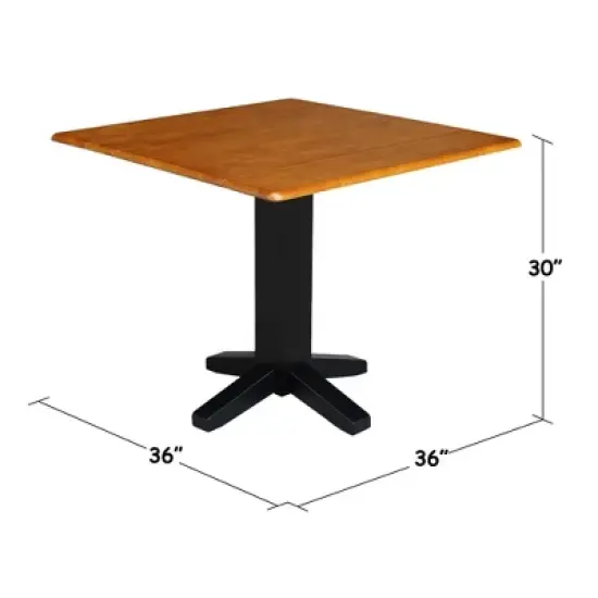 36" Sanders Square Dual Drop Leaf Dining Table - International Concepts image {11}