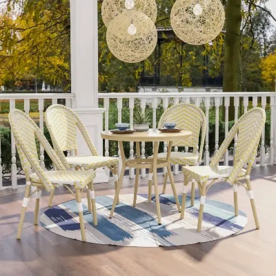 5pc Arna Patio Set With 32" Round Dining Table - miBasics image {10}