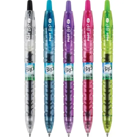 Pilot 5pk B2P Bottle-2-Pen Gel Pens Fine Point 0.7mm Assorted Inks image {1}