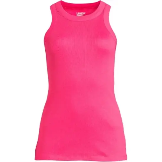 Lands' End Women's 2x2 Rib Crew Neck Tank Top image {12}