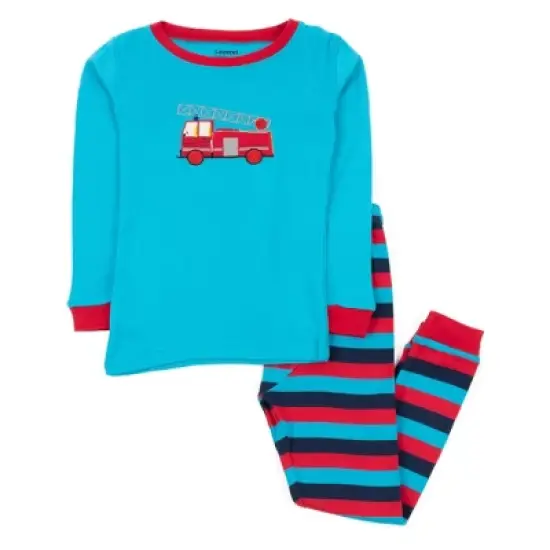 Leveret Kids Two Piece Cotton Striped Boys Pajamas image {12}