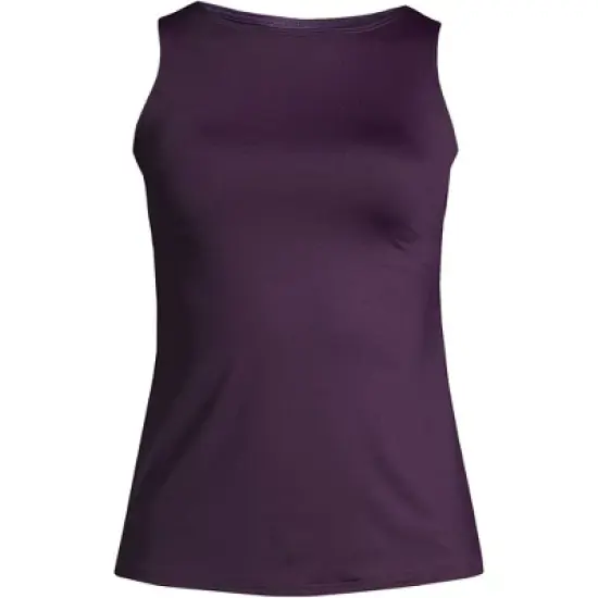 Lands' End Women's High Neck UPF 50 Modest Tankini Top Swimsuit image {7}