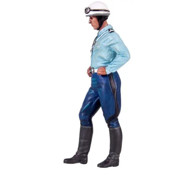 1975-1980 Michel French Police Motorcycle Officer Figurine for 1/18 Scale Models by Le Mans Miniatures image {1}