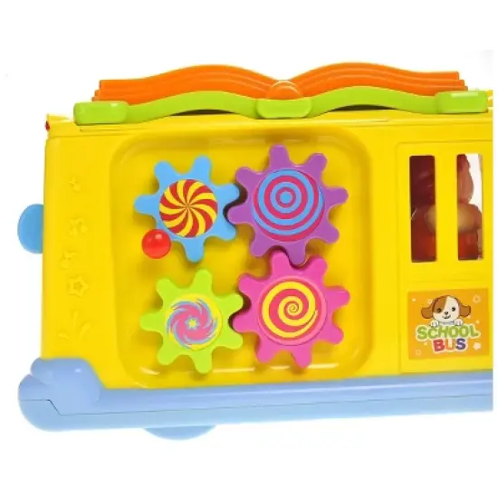 Insten Learning School Bus Toy With Flashing Lights & Sounds for Toddlers Education image {2}