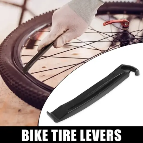 Unique Bargains Bicycle Small Nylon Tire Repair Tyre Lever with Hook Repair Tool Black 2pcs image {1}
