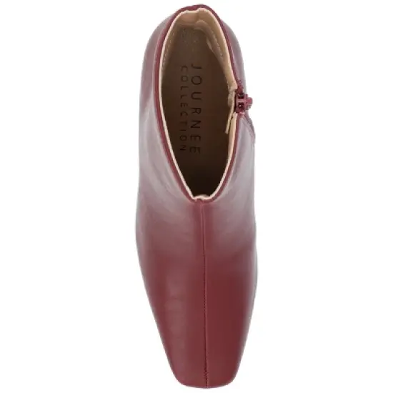 Journee Collection Womens Haylinn Tru Comfort Foam Inside Zip Block Heel Booties image {3}