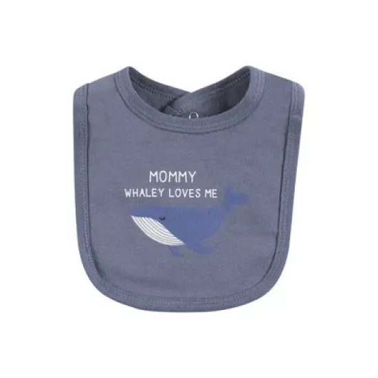 Touched by Nature Infant Boy Organic Cotton Bibs, Mystic Sea, One Size image {4}