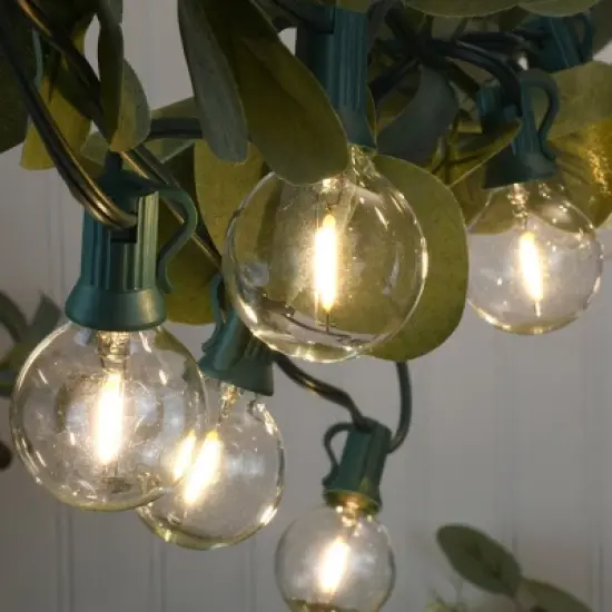 LumaBase Electric LED Globe String Lights with 25 Clear Bulbs image {5}