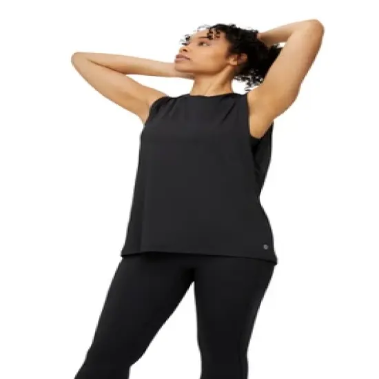 TomboyX Athletic Tank, Sleeveless Low Arm Opening, Mesh Panel Back (XS-6X) image {2}