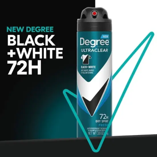 Degree Ultraclear Black + White 72 Hour Antiperspirant & Deodorant Spray Fresh Scent - 3.8oz/2ct image {4}