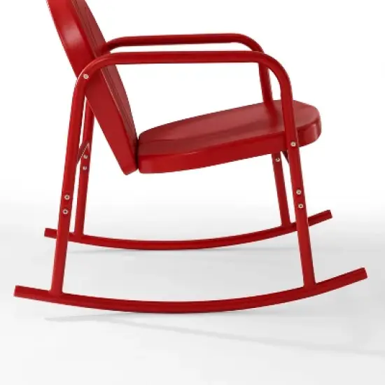 Griffith 3pc Outdoor Rocking Chair Set - Red - Crosley image {5}