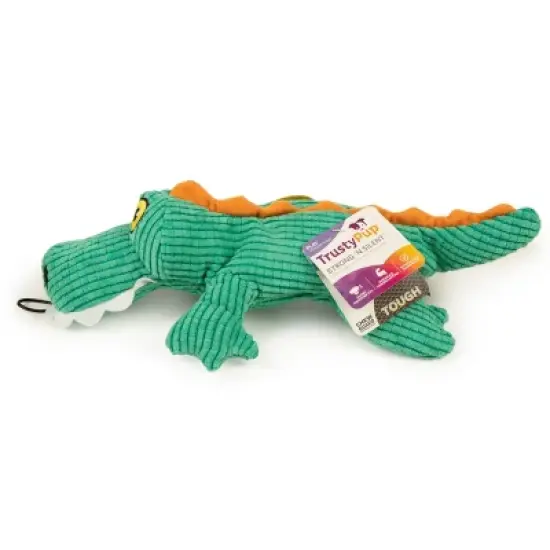 TrustyPup - Plush Gator Dog Toy - Teal - L - 1ct image {5}