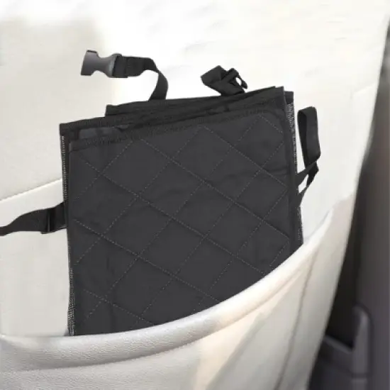 Unique Bargains Dog Car Net Barrier with Adjustable Rope Black 1 Pc image {2}