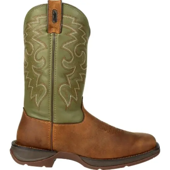 Men's Brown Rebel by Durango Coffee & Cactus Pull-On Western Boot Size 8.5 image {6}