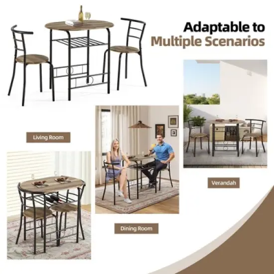 EROMMY Dining Table Set&ndash; Featuring a Stylish Faux Marble or Wood Grain Table with Modern Chairs image {5}