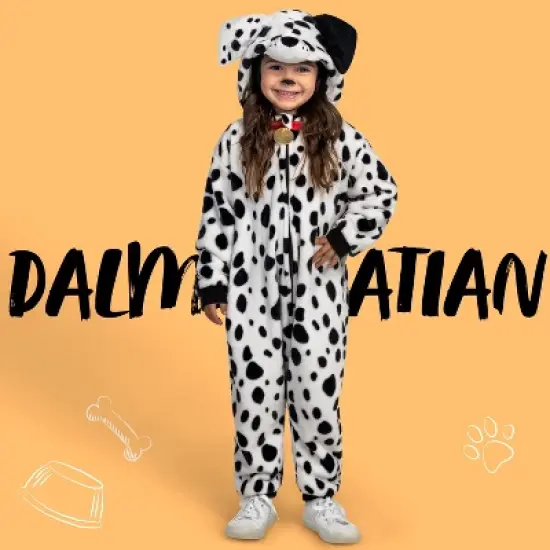 Joyfy Kids Halloween Dalmatian Jumpsuit Pajama , Puppy Jumpsuit for Child Halloween Cosplay Costume Sleepwear-3T image {1}