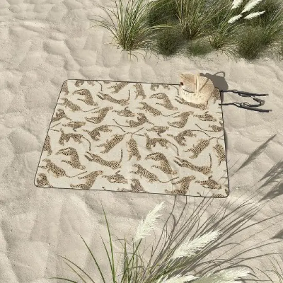 Iveta Abolina Cheetahs Tan Picnic Blanket - Deny Designs image {2}