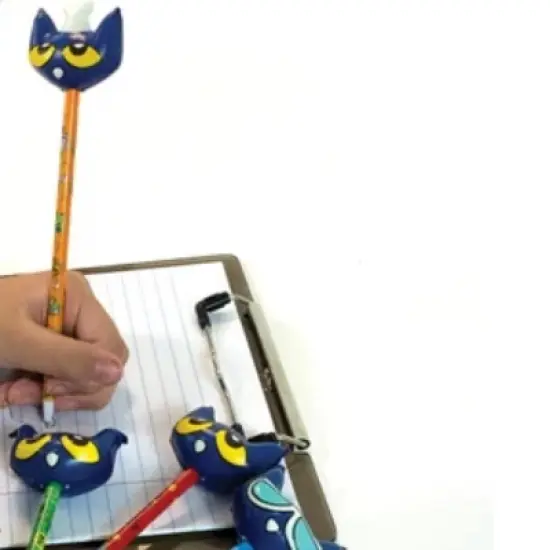 Pete the Cat Theme Squishy Pens (4 Pack) - Fun Fidget Toppers, Black Ink image {1}