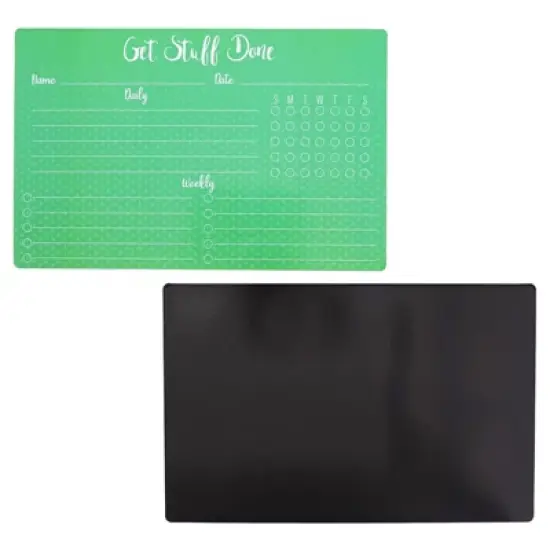 Paper Junkie 6 Pack Dry Erase Magnetic Weekly Daily Chore Chart, 6 Assorted Colors, 12 X 7.5 In image {2}