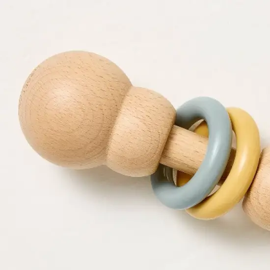 Wooden Rattle Blue/Yellow - Hearth & Hand&trade; with Magnolia image {2}