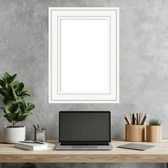 Amanti Art Craftsman White Framed Dry Erase Magnetic Board image {6}