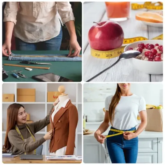 Unique Bargains Plastic Soft Flexible Tailor Ruler 300cm/118" 5 Pcs image {5}