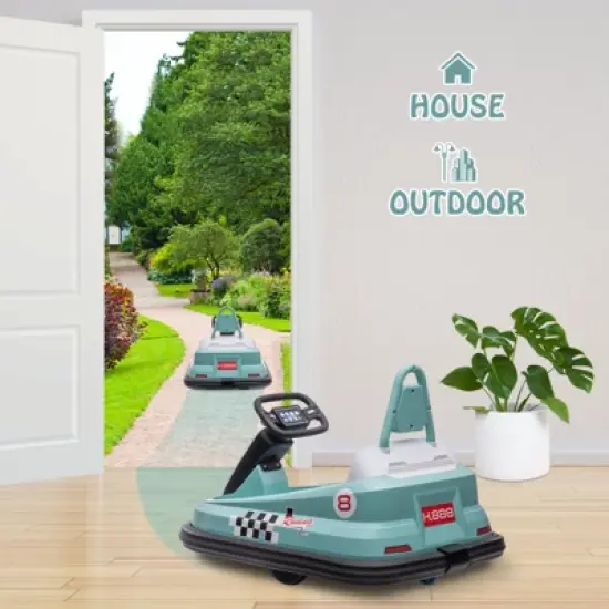 Bumper Car for Toddlers, New Designed 6V Electric Ride On Toys for Kids 1.5-6 Years Old, Steering Wheel image {4}