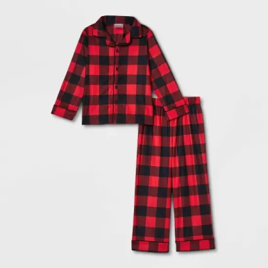 Toddler Buffalo Check Matching Family Pajama Set - Wondershop&trade; Red image {1}