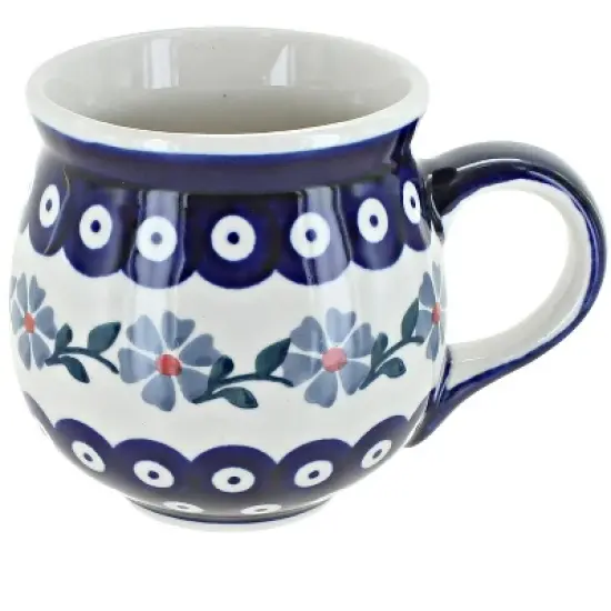 Blue Rose Polish Pottery K090  Manufaktura Bubble Mug image {4}