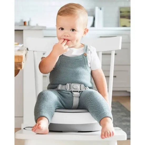 Skip Hop Sleek Booster Seat - Gray/White image {4}