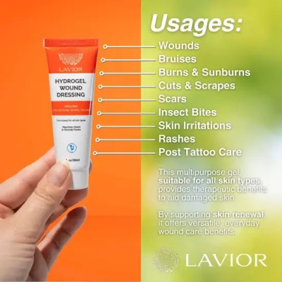 Lavior Multipurpose Hydrogel for Cuts, Scrapes, Burns & Wounds - 1 fl oz image {2}
