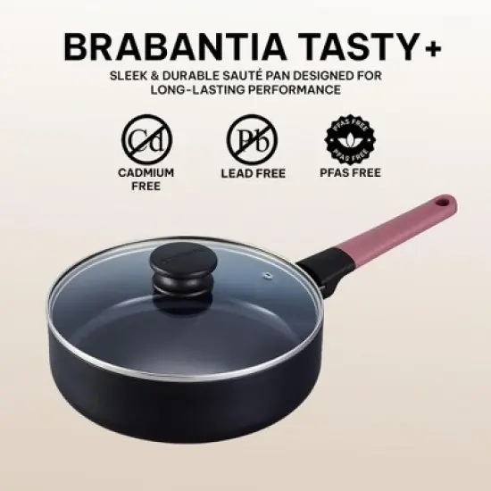 Brabantia Tasty+ Ceramic Nonstick Saute Pan 9.5" Non Toxic Skillet Frying Pan image {5}