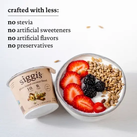 Siggi's Mixed Berries Plant-Based Coconut Blend Yogurt Alternative - 5.3oz image {1}