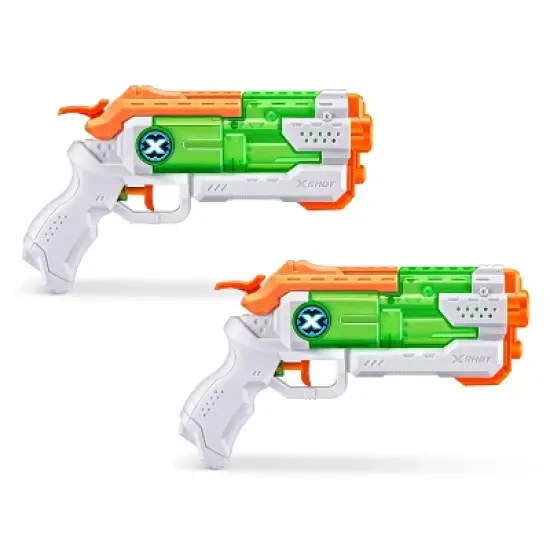 XSHOT Water Fast-Fill Micro Water Blaster Toy 2pk by ZURU: Manual ABS Blasters for Kids 5+ image {2}