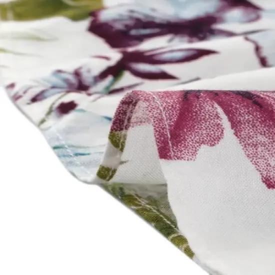 Allegra K Women's Tropical Floral Print Ruffle Self Tie Knot Split Beach Wrap Midi Skirt image {4}