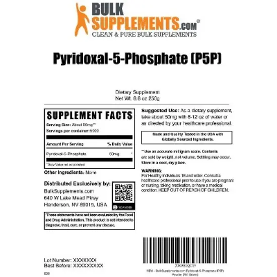 BulkSupplements Pyridoxal-5-Phosphate (P5P) Powder image {4}