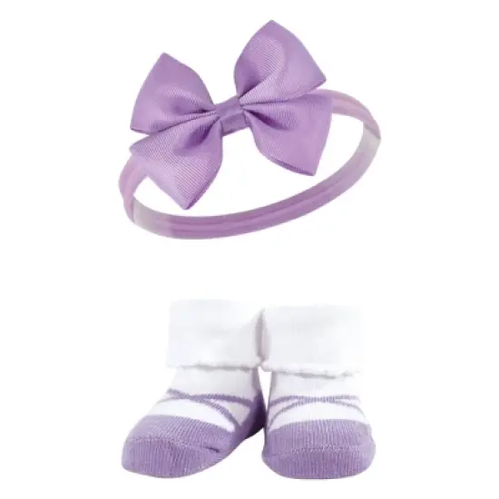 Hudson Baby Infant Girls Headband and Socks Giftset, Mermaid, One Size image {4}